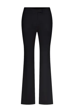 ARCED STRAIGHT CUT TROUSERS IN BLACK