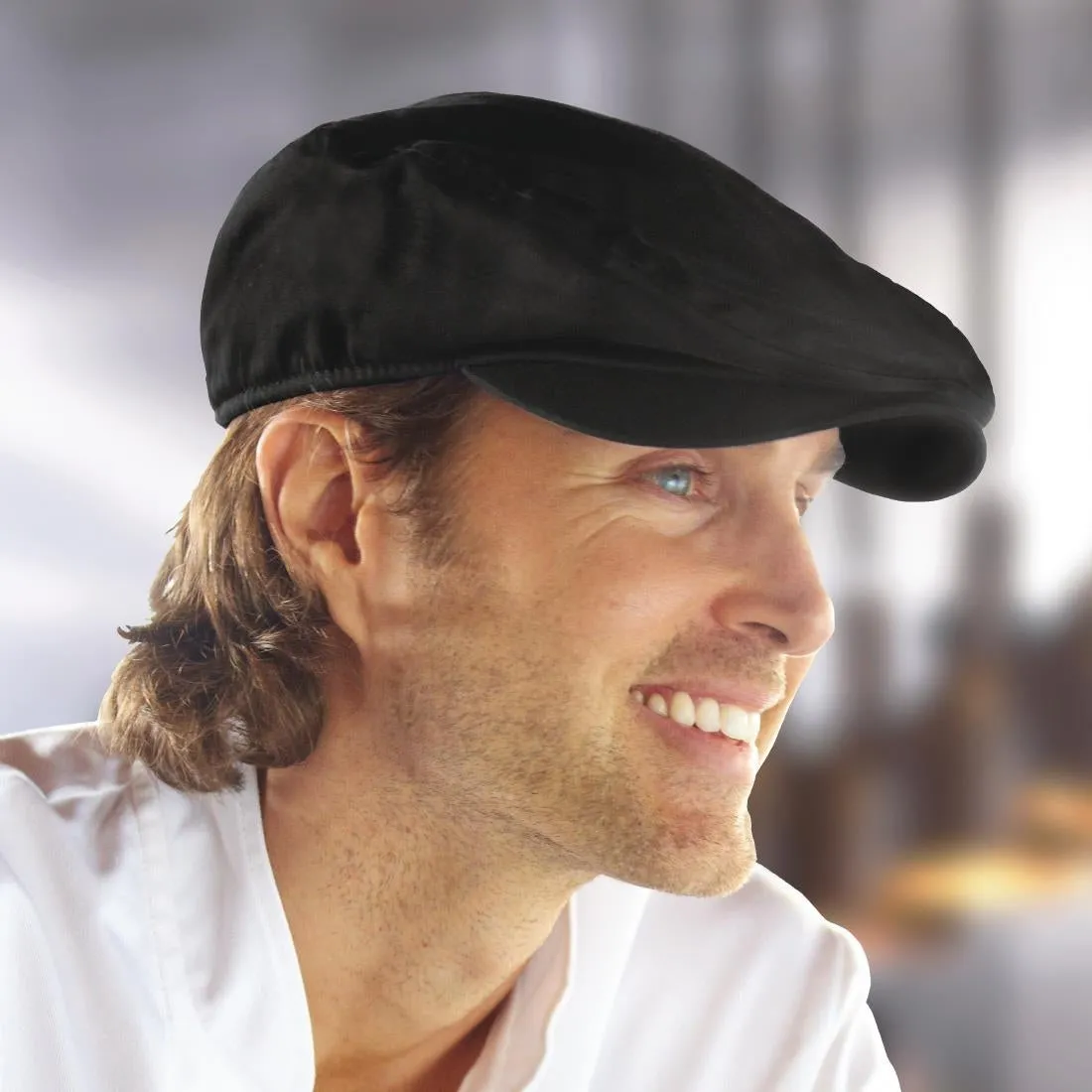 B169-L Chef Works Flat Cap