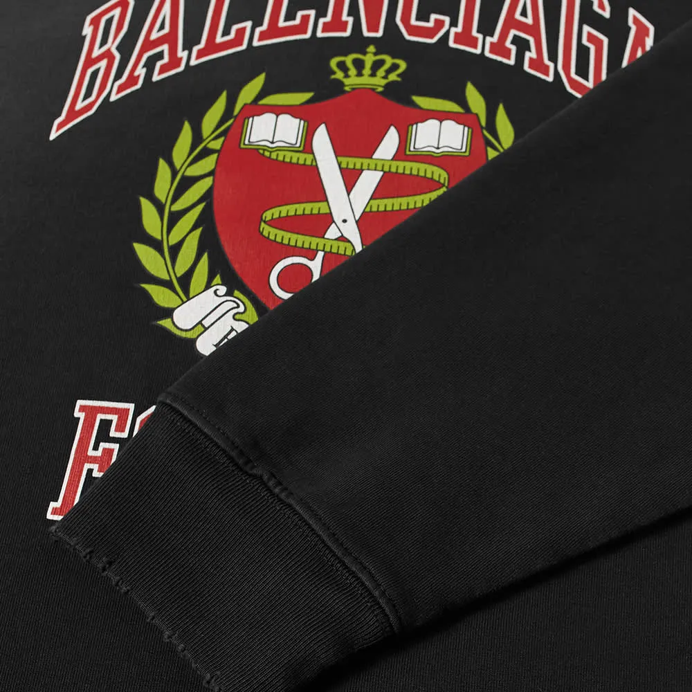 Balenciaga Black College Sweatshirt