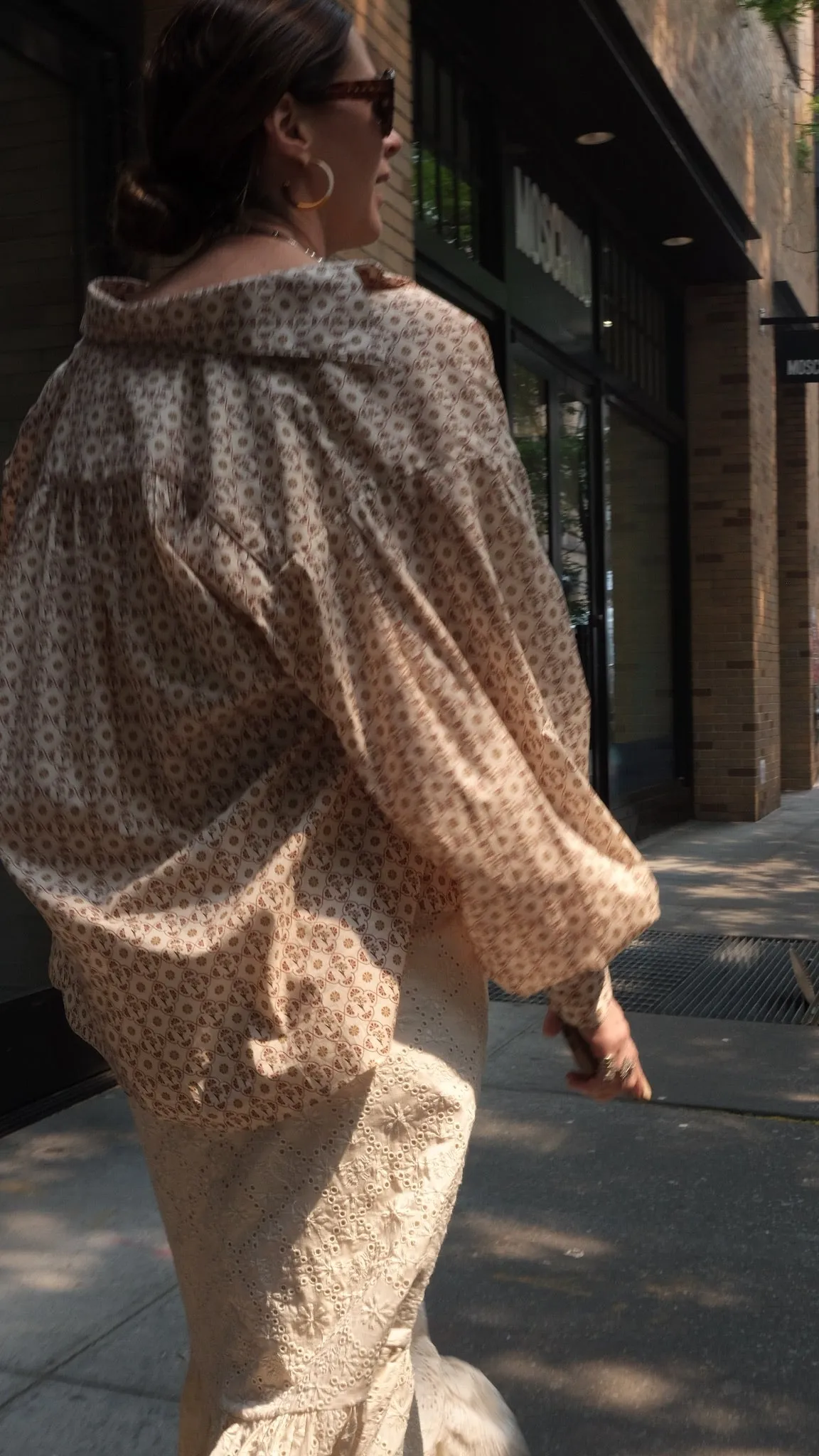 Barnes Cotton Bio Shirt / Beige May Flower