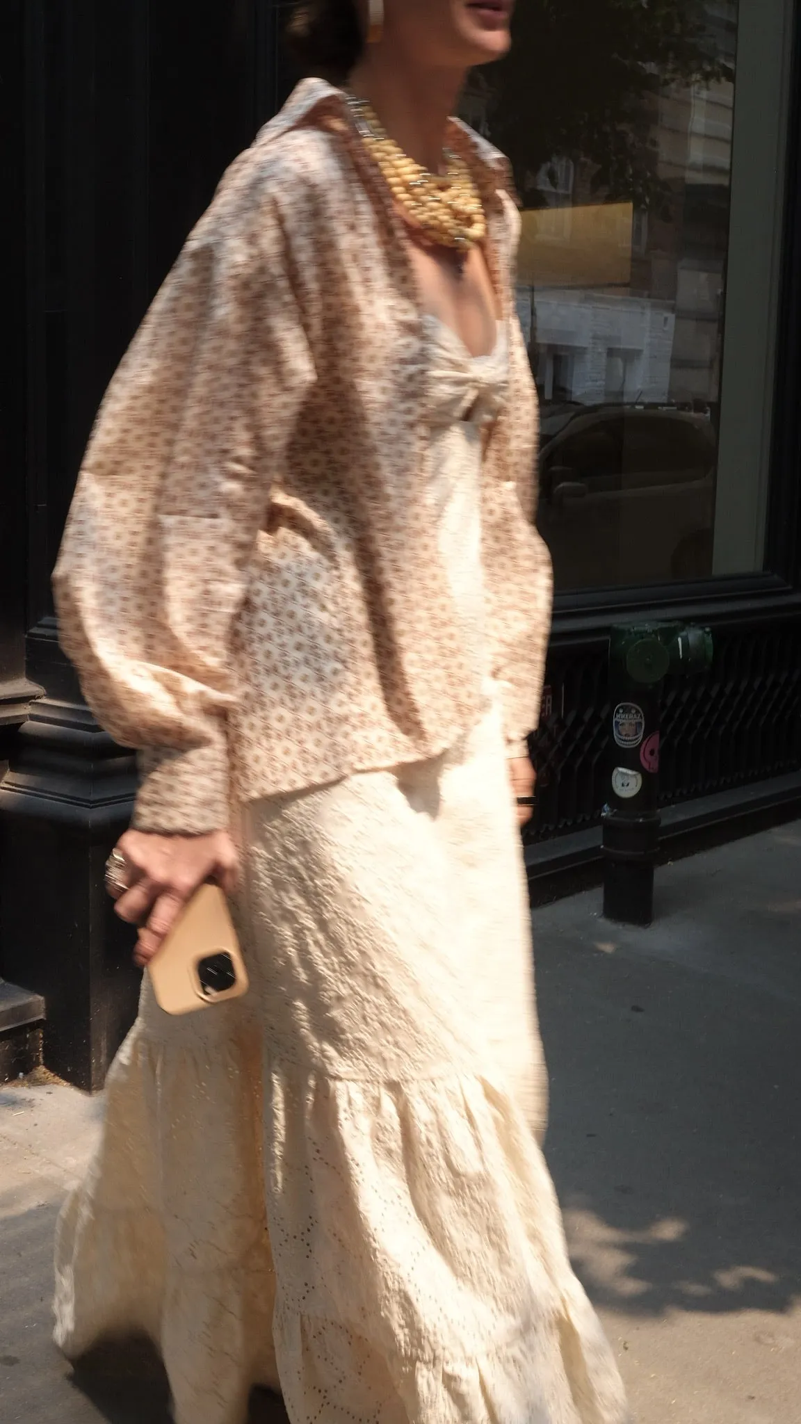 Barnes Cotton Bio Shirt / Beige May Flower