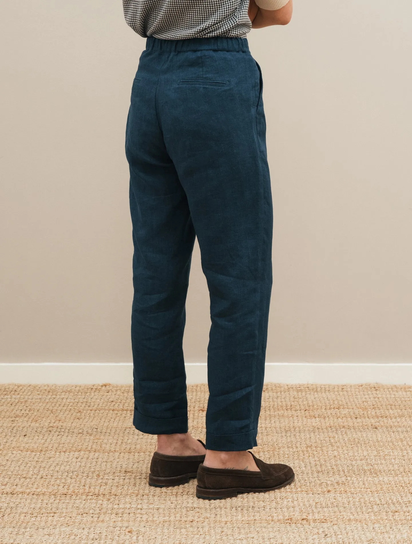 Boga Linen Trousers Navy