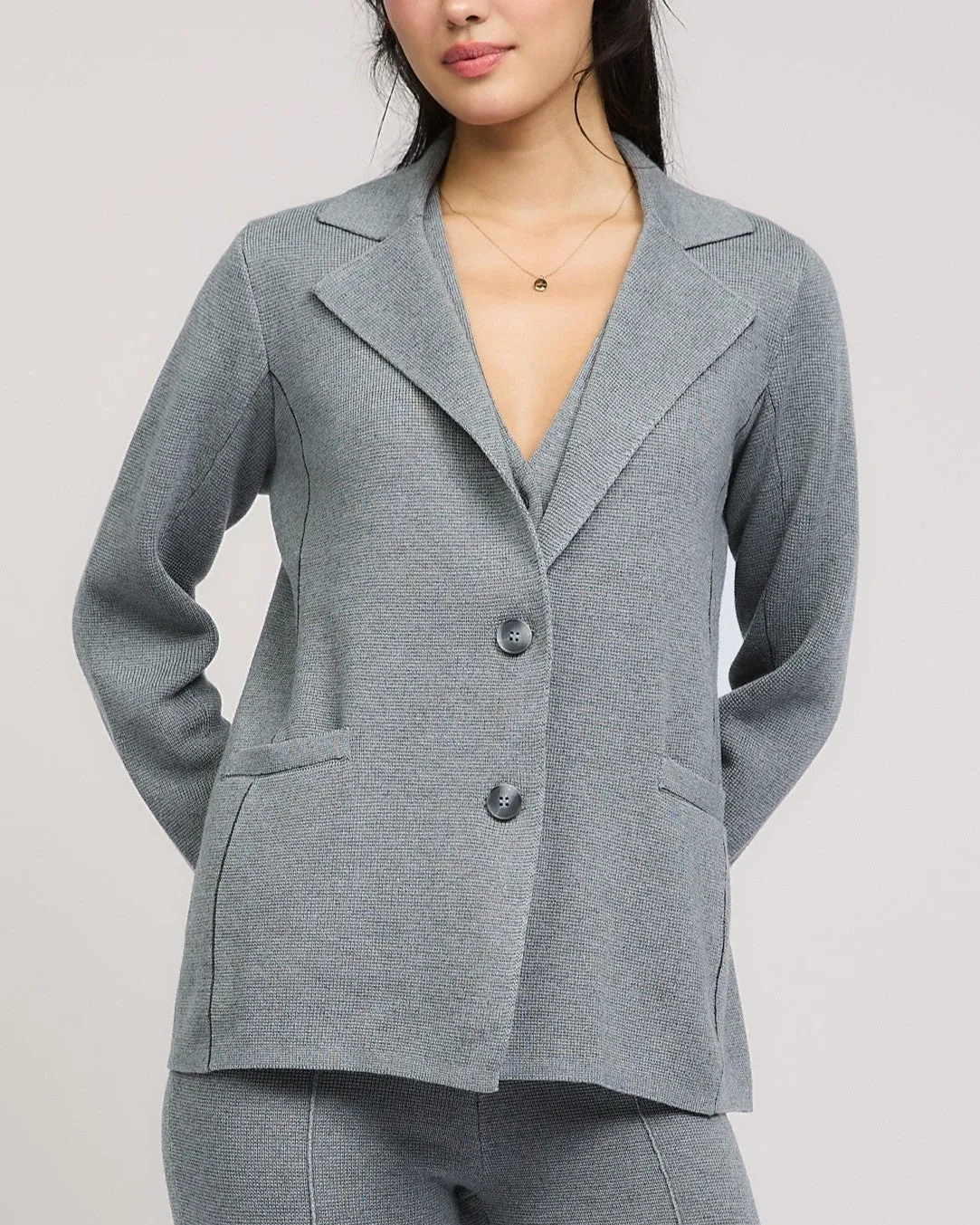 Button Closure Cardigan Jacket - Heather Grey - FINAL SALE