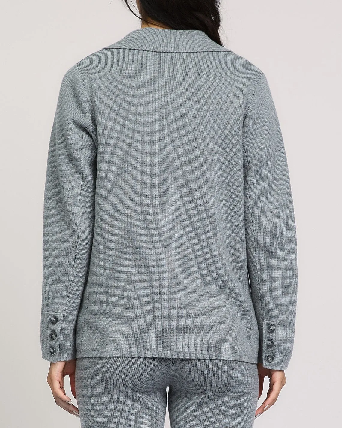 Button Closure Cardigan Jacket - Heather Grey - FINAL SALE