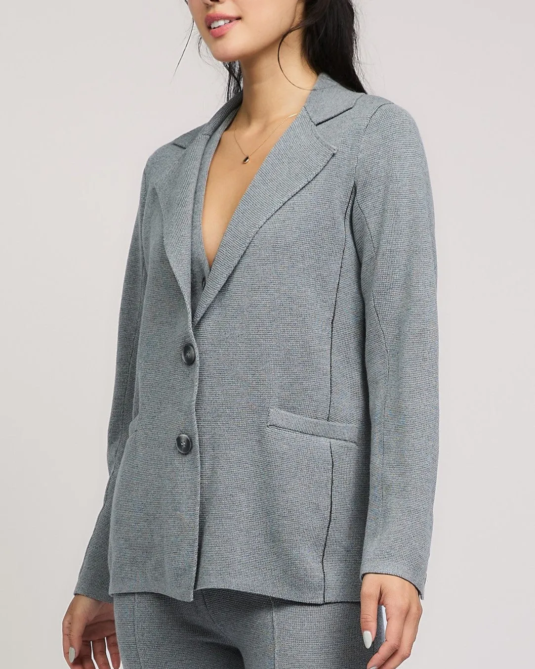 Button Closure Cardigan Jacket - Heather Grey - FINAL SALE