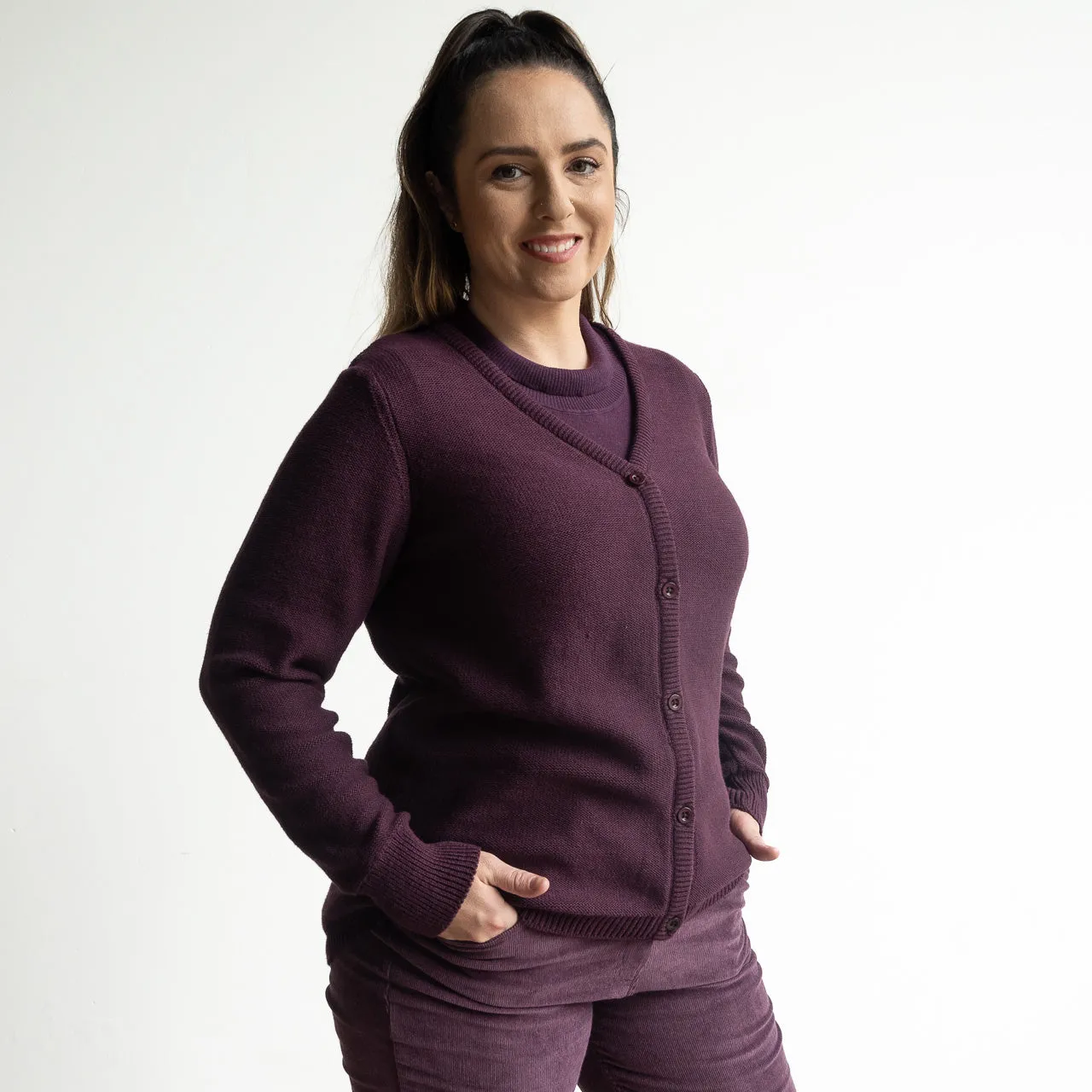 Classic Button-up Cotton Knit Cardigan by Orientique Australia - 1302