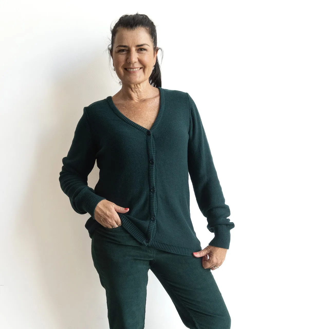 Classic Button-up Cotton Knit Cardigan by Orientique Australia - 1302