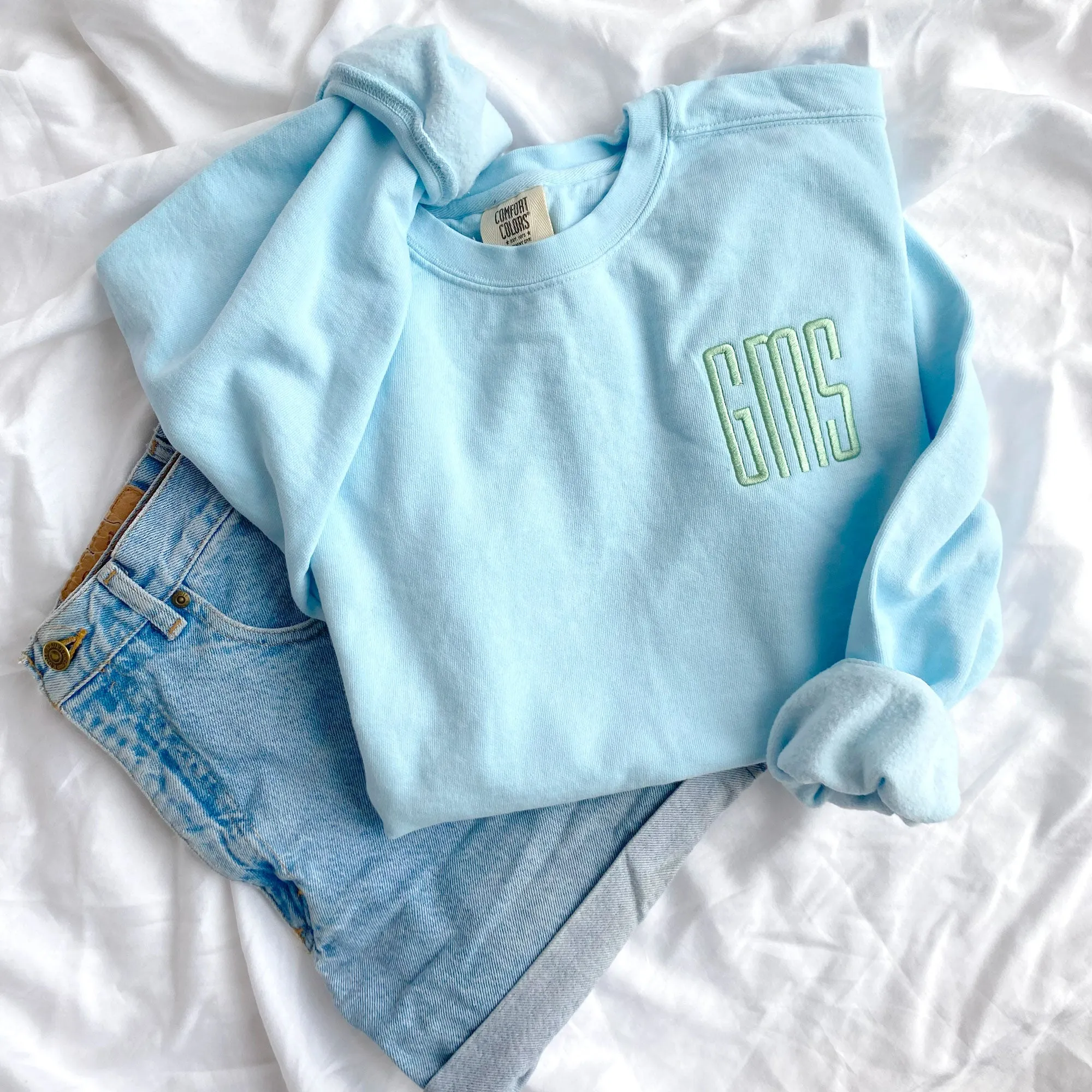 Comfort Colors Monogrammed Sweatshirt