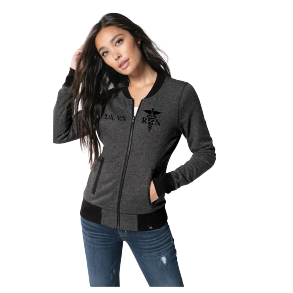 Custom RN Nurse Full Zip Jacket