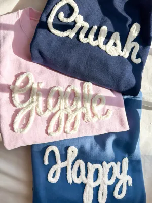 Custom Yarn Embroidered Sweatshirt