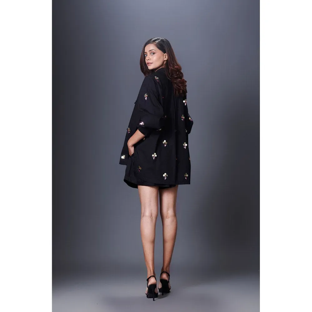 Deepika Arora Black Embellished Shirt