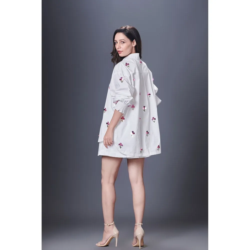 Deepika Arora White Embellished Shirt