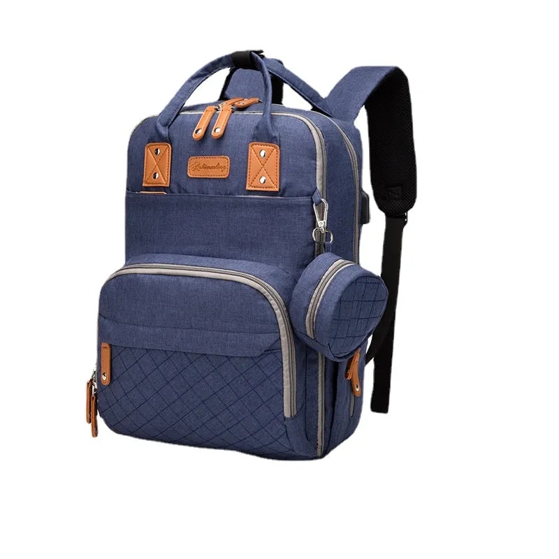 Diaper Bags Mommy Bag Embroidered Large Capacity 5-Piece Multi-Functional Backpack