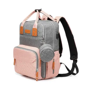 Diaper Bags Mommy Bag Embroidered Large Capacity 5-Piece Multi-Functional Backpack