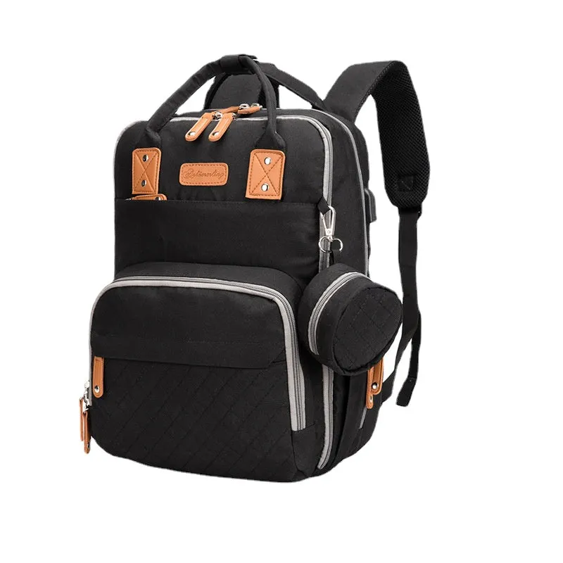 Diaper Bags Mommy Bag Embroidered Large Capacity 5-Piece Multi-Functional Backpack