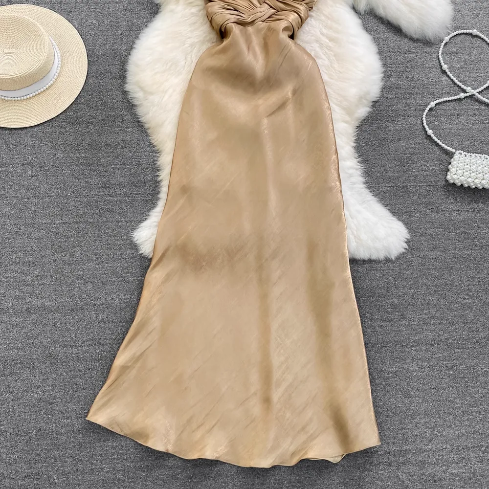 Fairy Backless Spaghetti Strap Dress Elegant Evening Dress 981