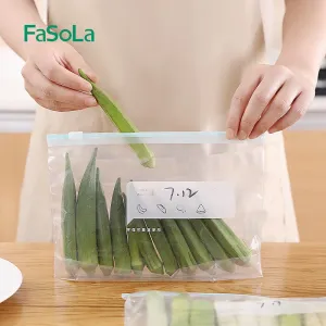 FaSoLa Multi-Functional Zipper Food Storage Bags - Medium, White, 23*15cm, 15 Pieces