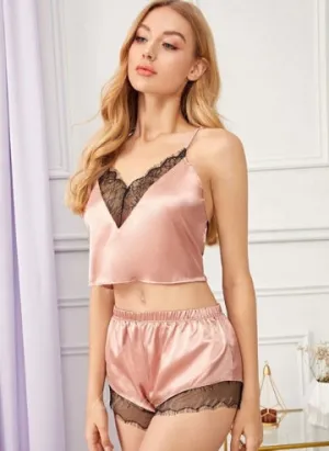 Floral Lace Cami With Shorts