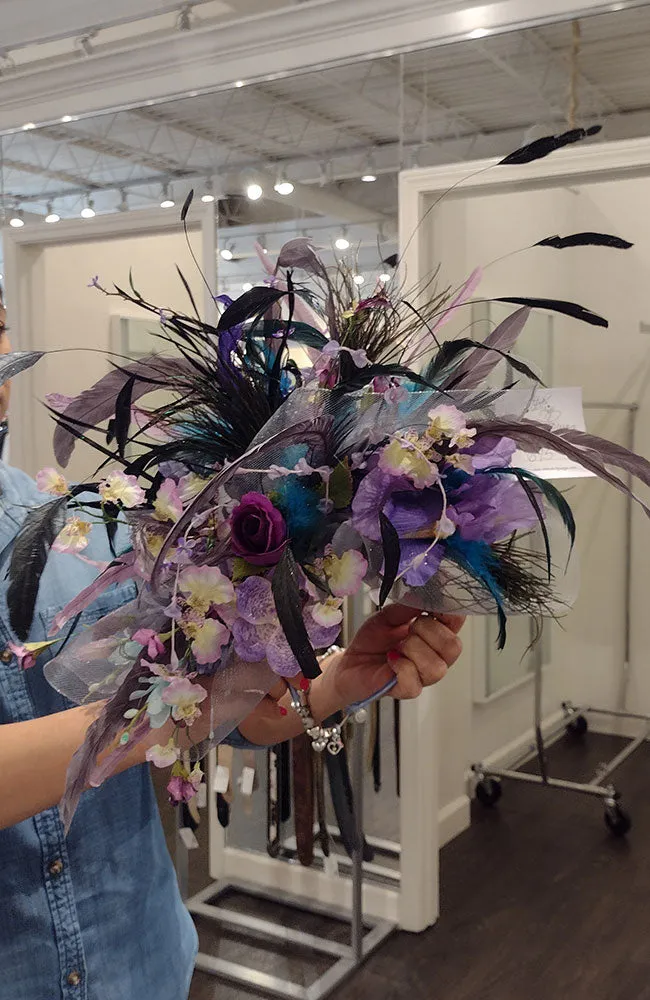 Flower Power Purple Mix Fascinator