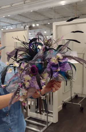 Flower Power Purple Mix Fascinator