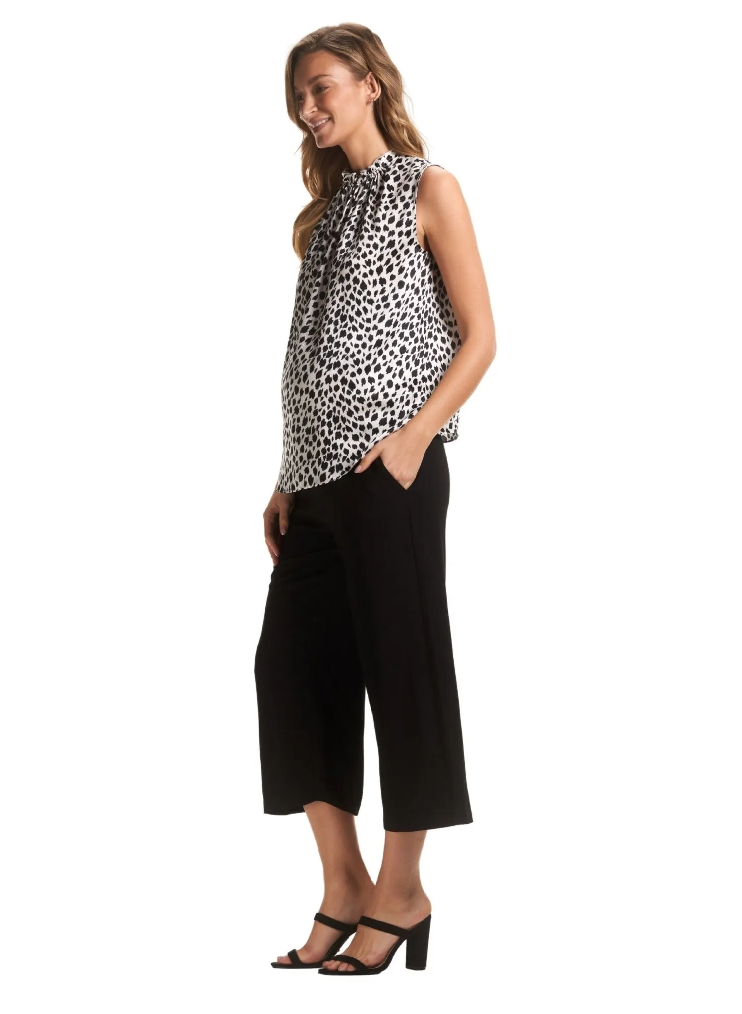 Geneva Maternity Blouse - Snow Leopard