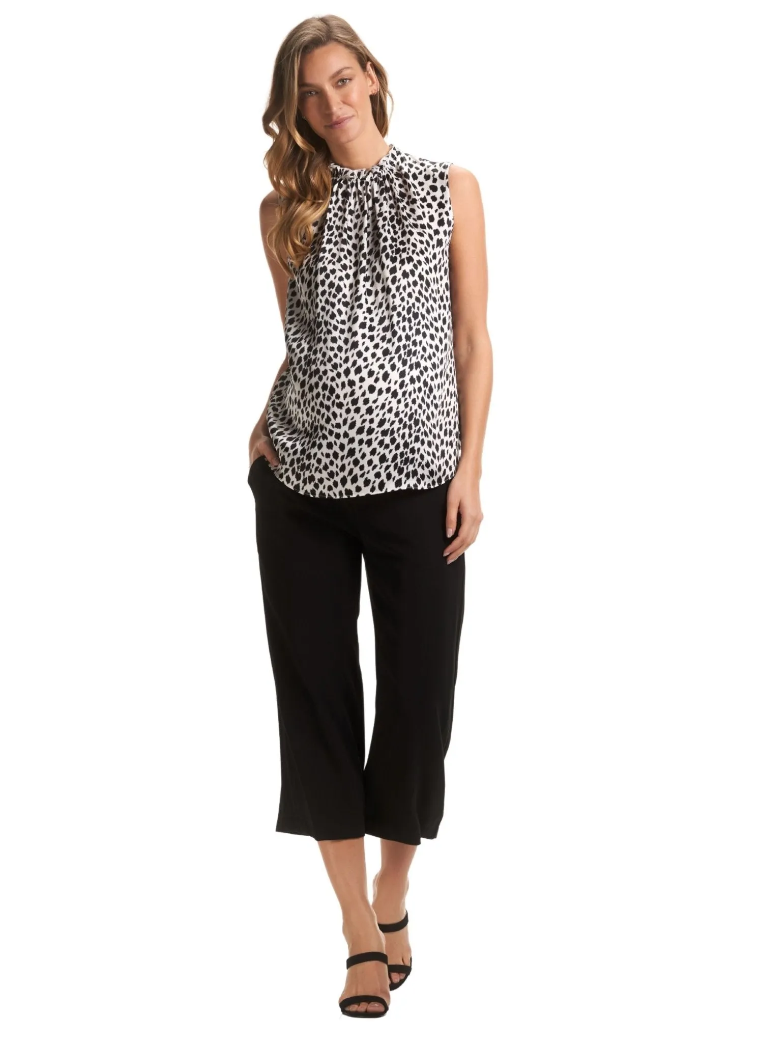 Geneva Maternity Blouse - Snow Leopard