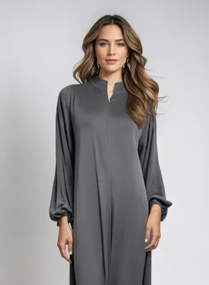 Grey Two Piece Crepe (Shirt and Trouser) Co-ord