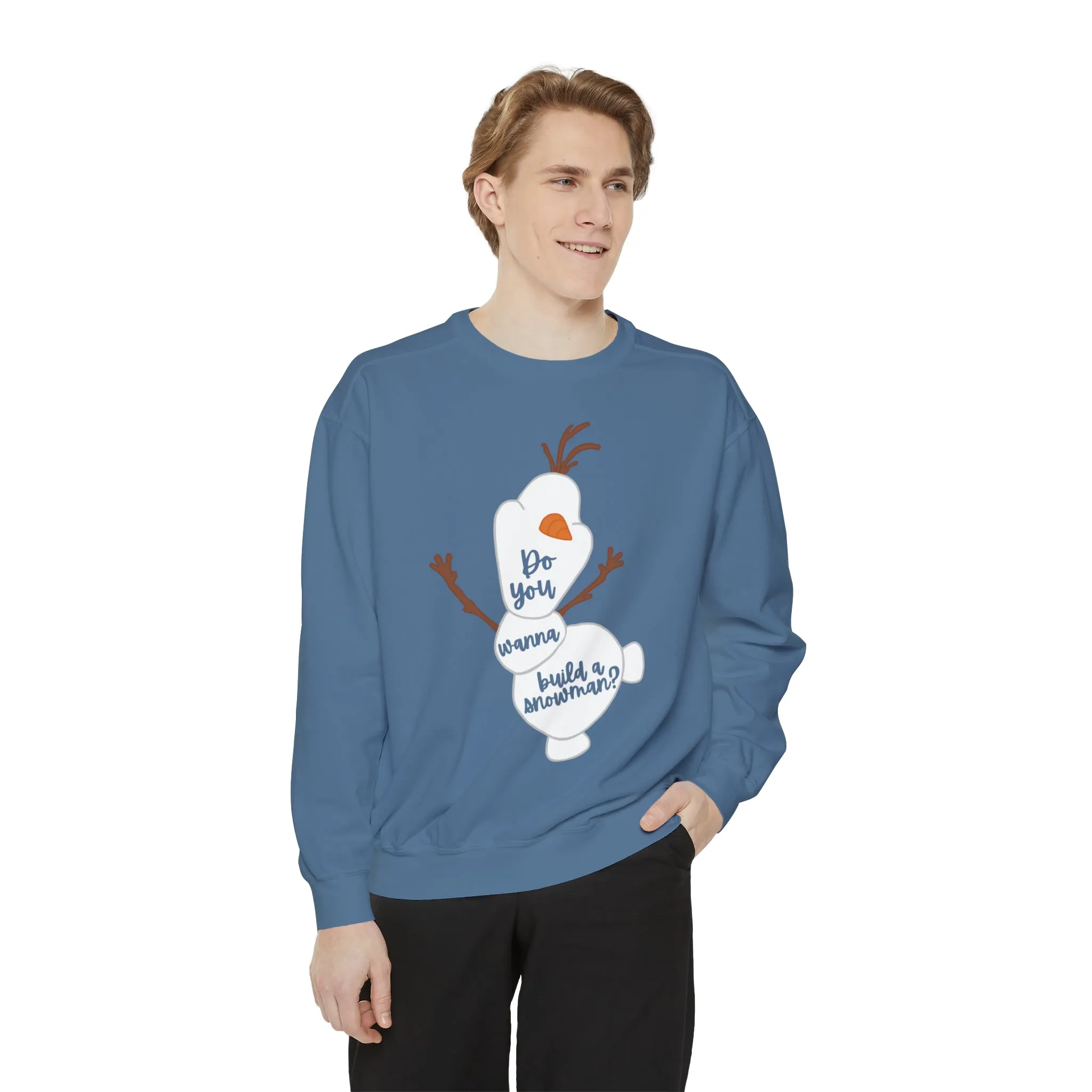 Happy Snowman Comfort Colors Crewneck