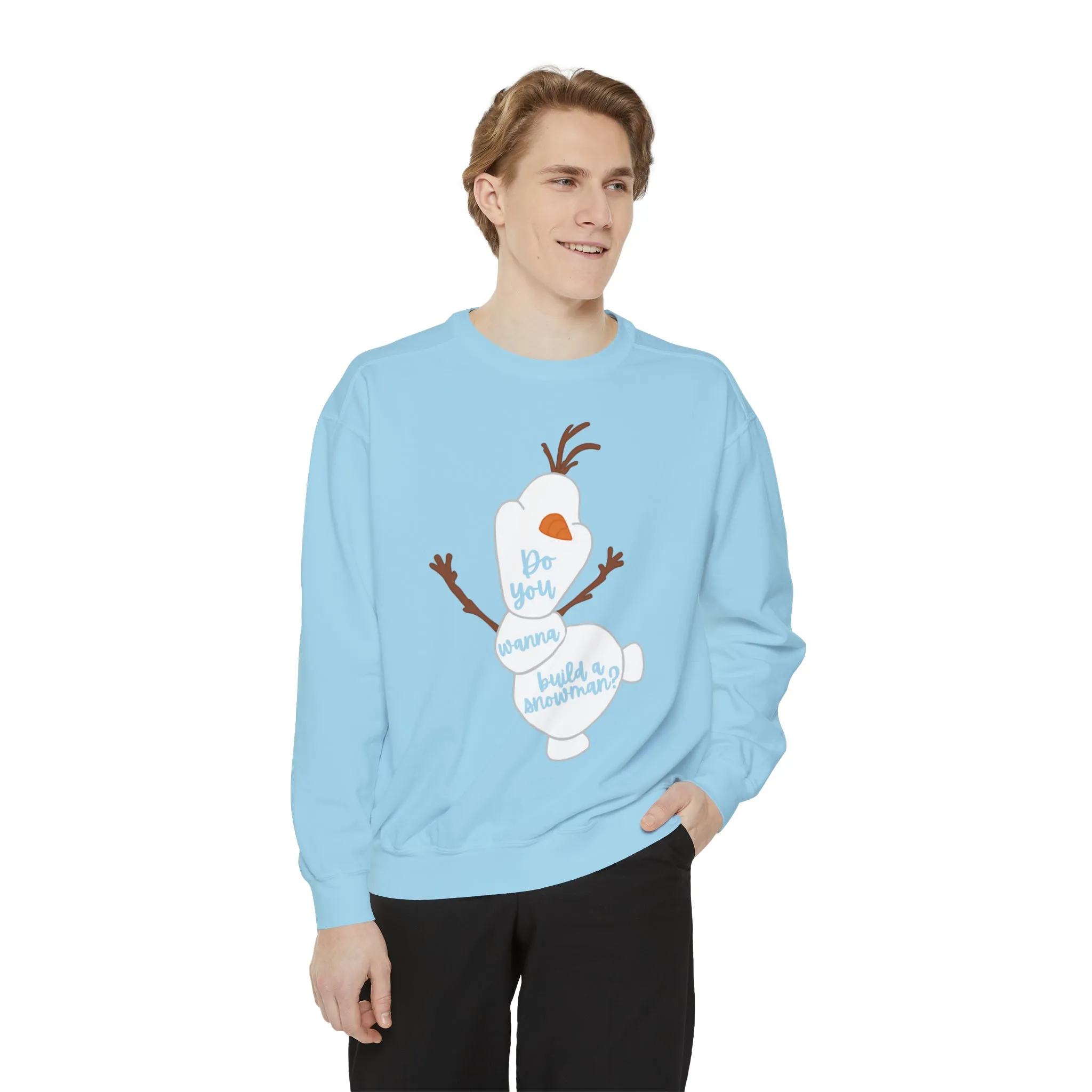 Happy Snowman Comfort Colors Crewneck