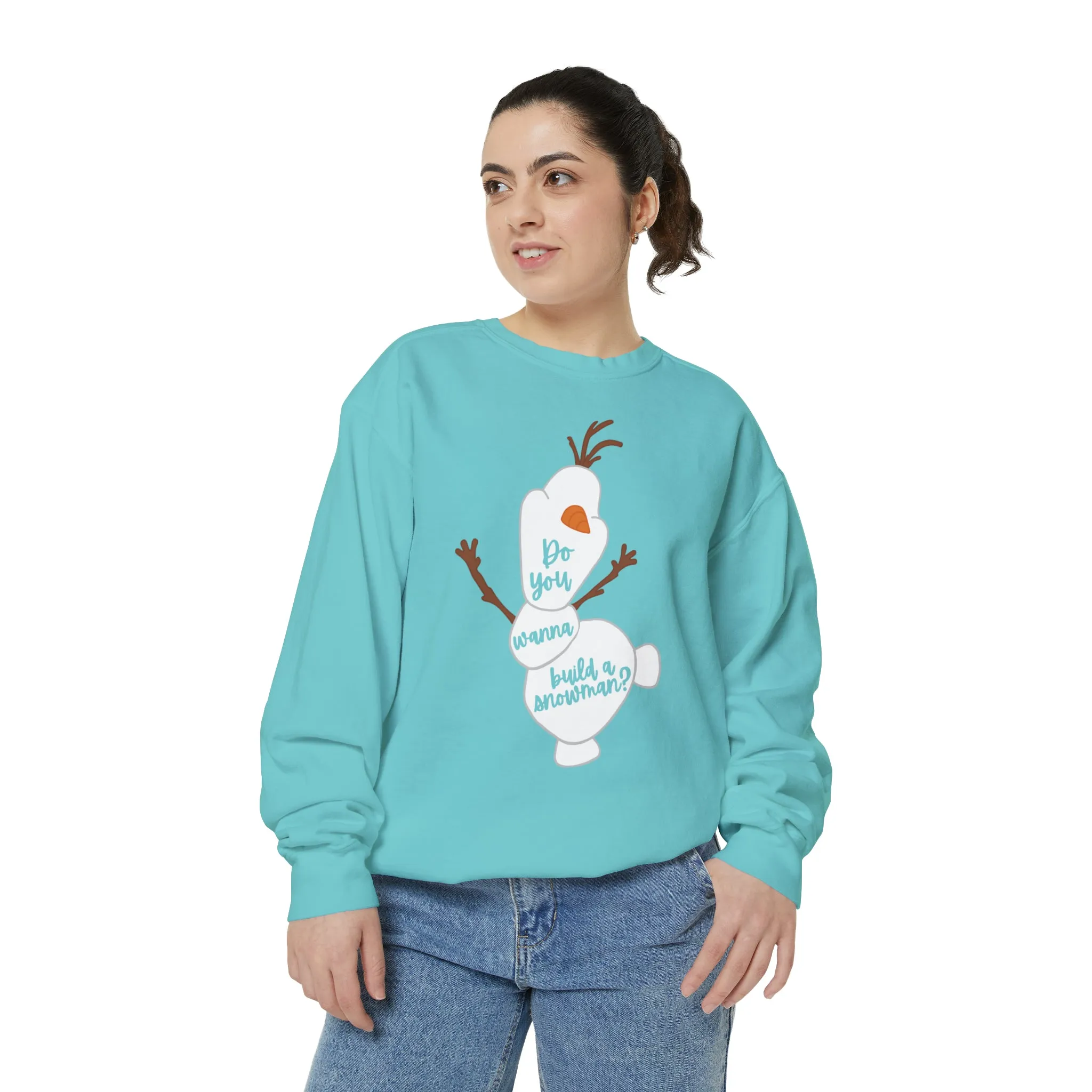 Happy Snowman Comfort Colors Crewneck
