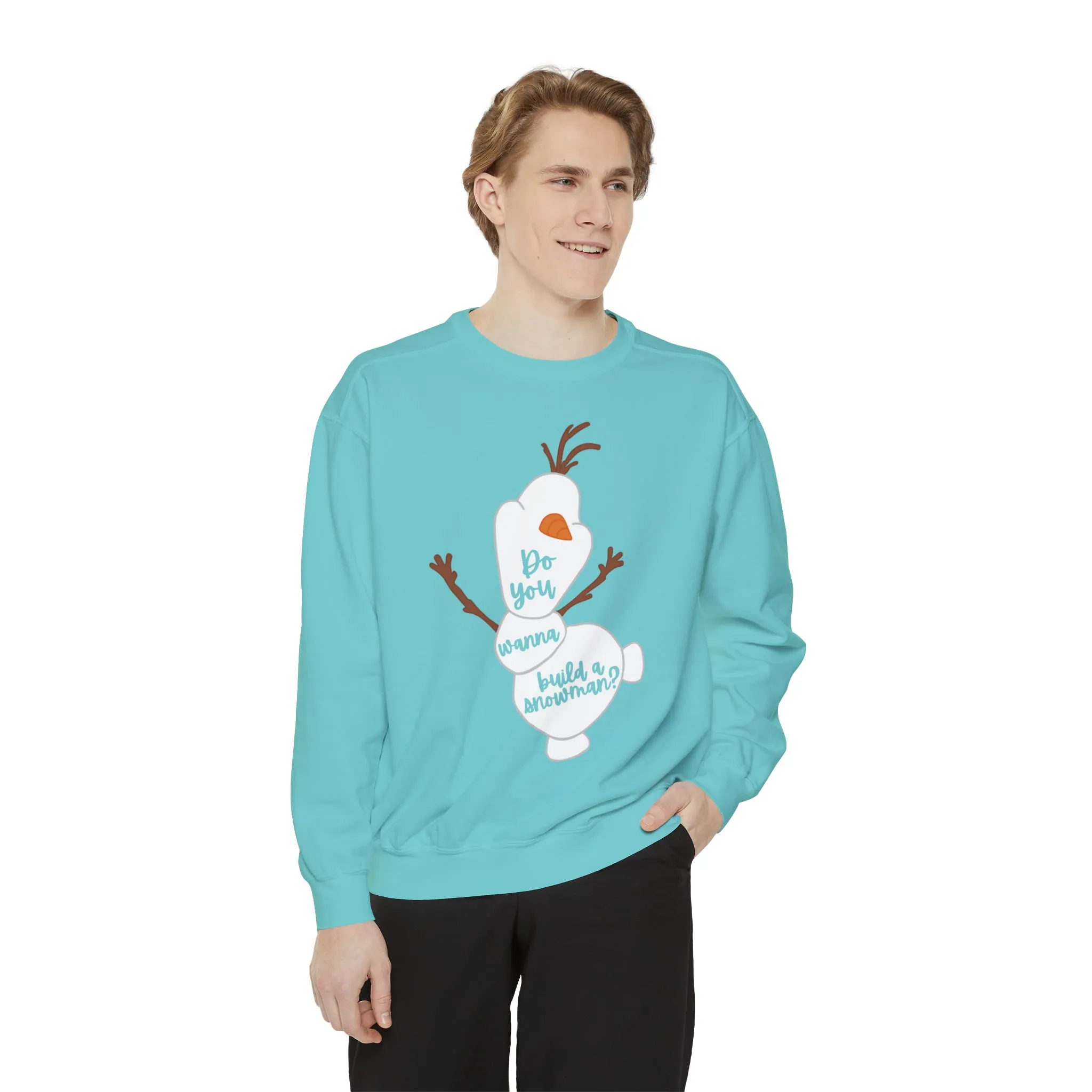 Happy Snowman Comfort Colors Crewneck