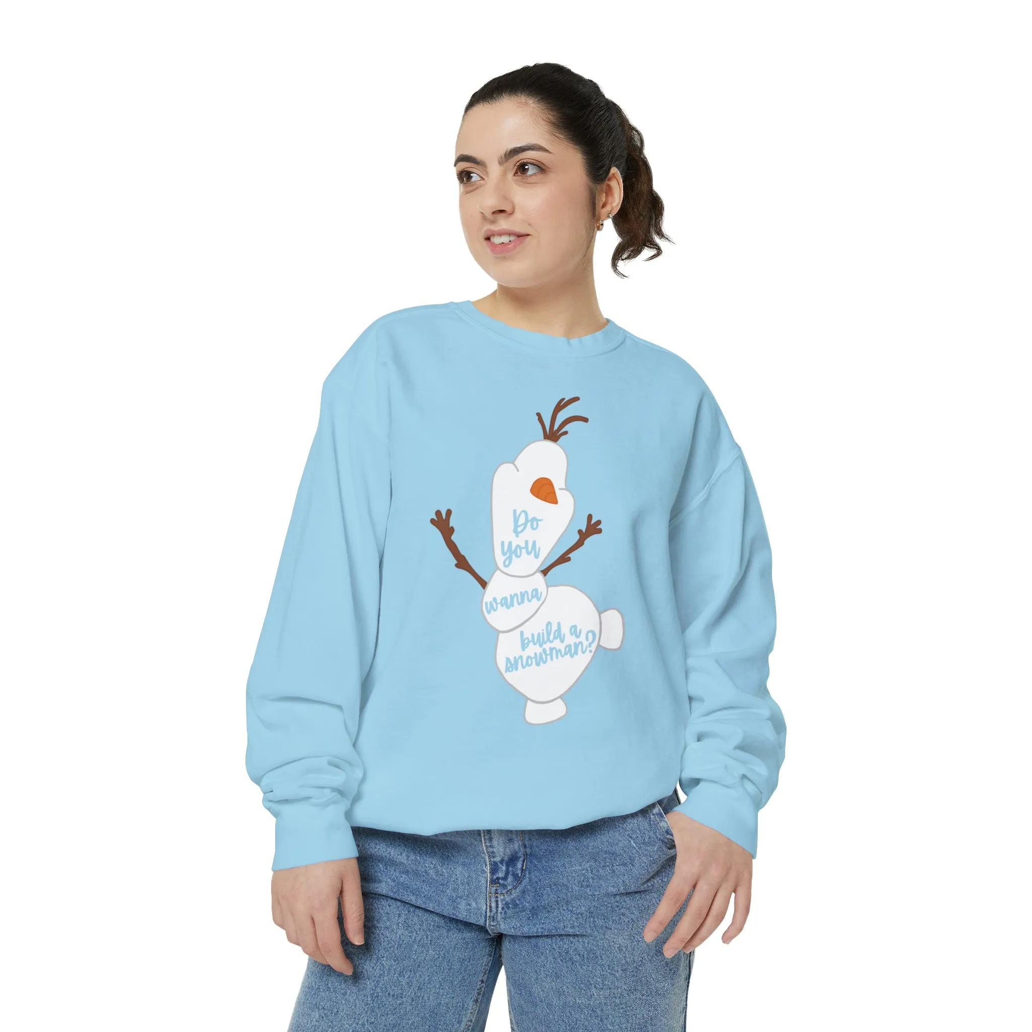 Happy Snowman Comfort Colors Crewneck