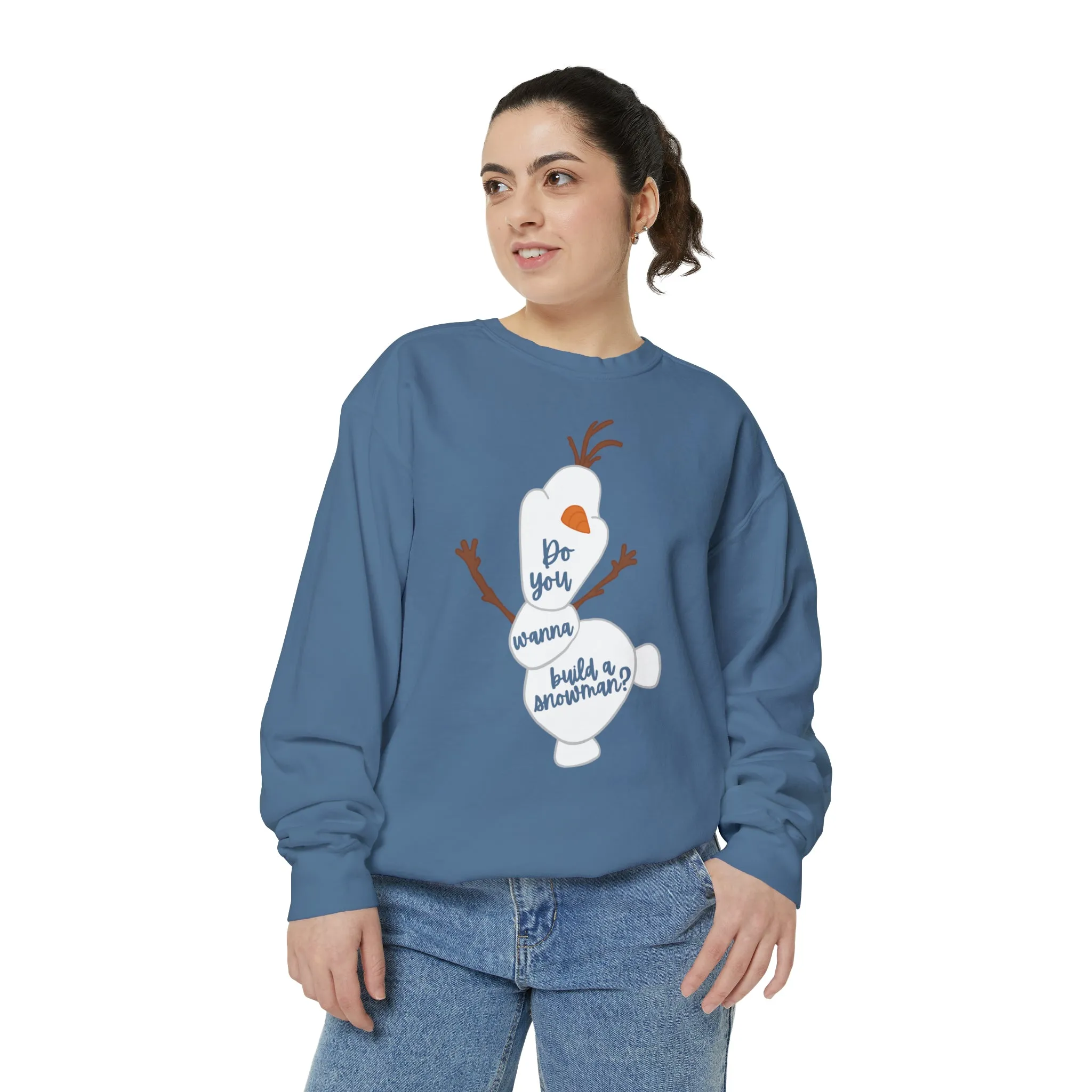 Happy Snowman Comfort Colors Crewneck