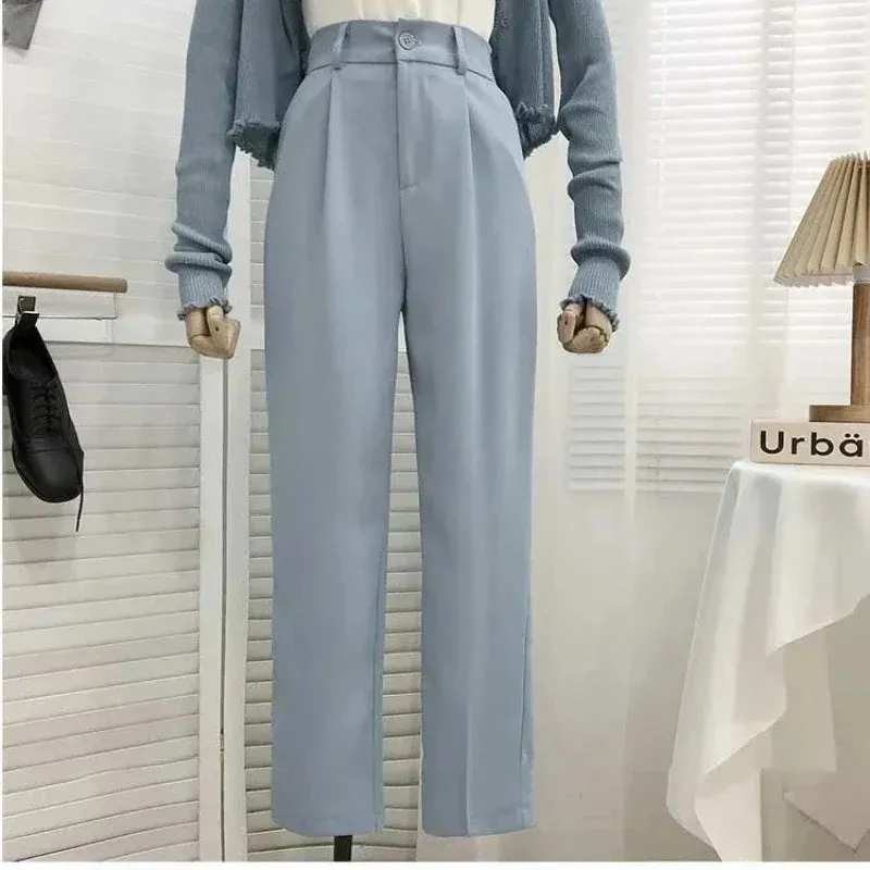 High-Waist Pleated Trousers
