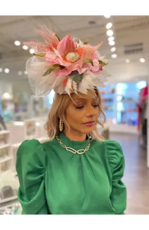 Honor Cream Peach Fascinator