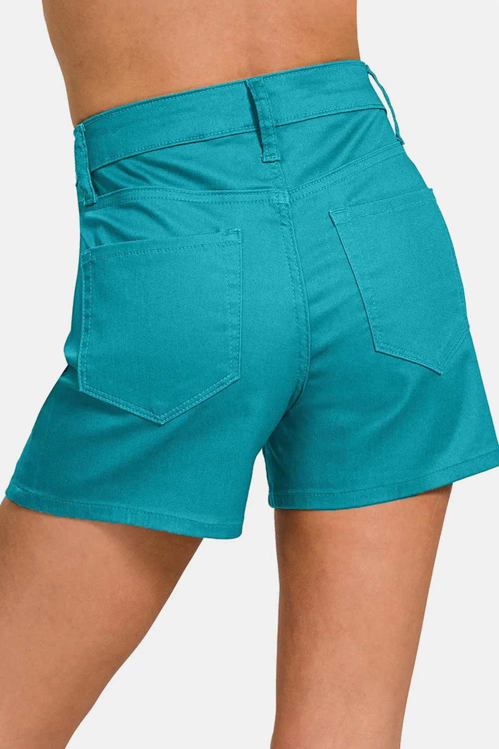 Jane High-Waist Denim Shorts | Zenana