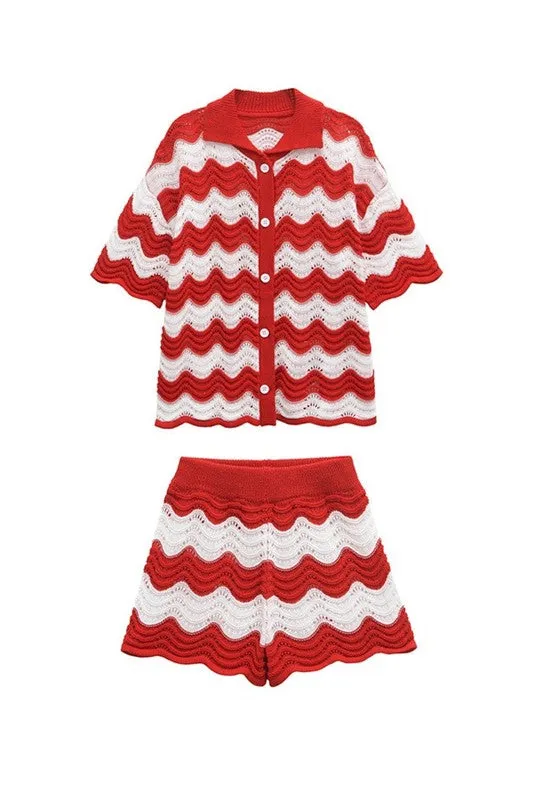 Knit Color Block Set