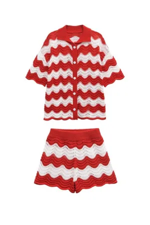 Knit Color Block Set