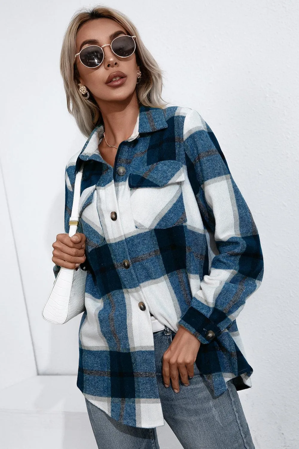 Lasting Trend Buttoned Plaid Flannel Shirt