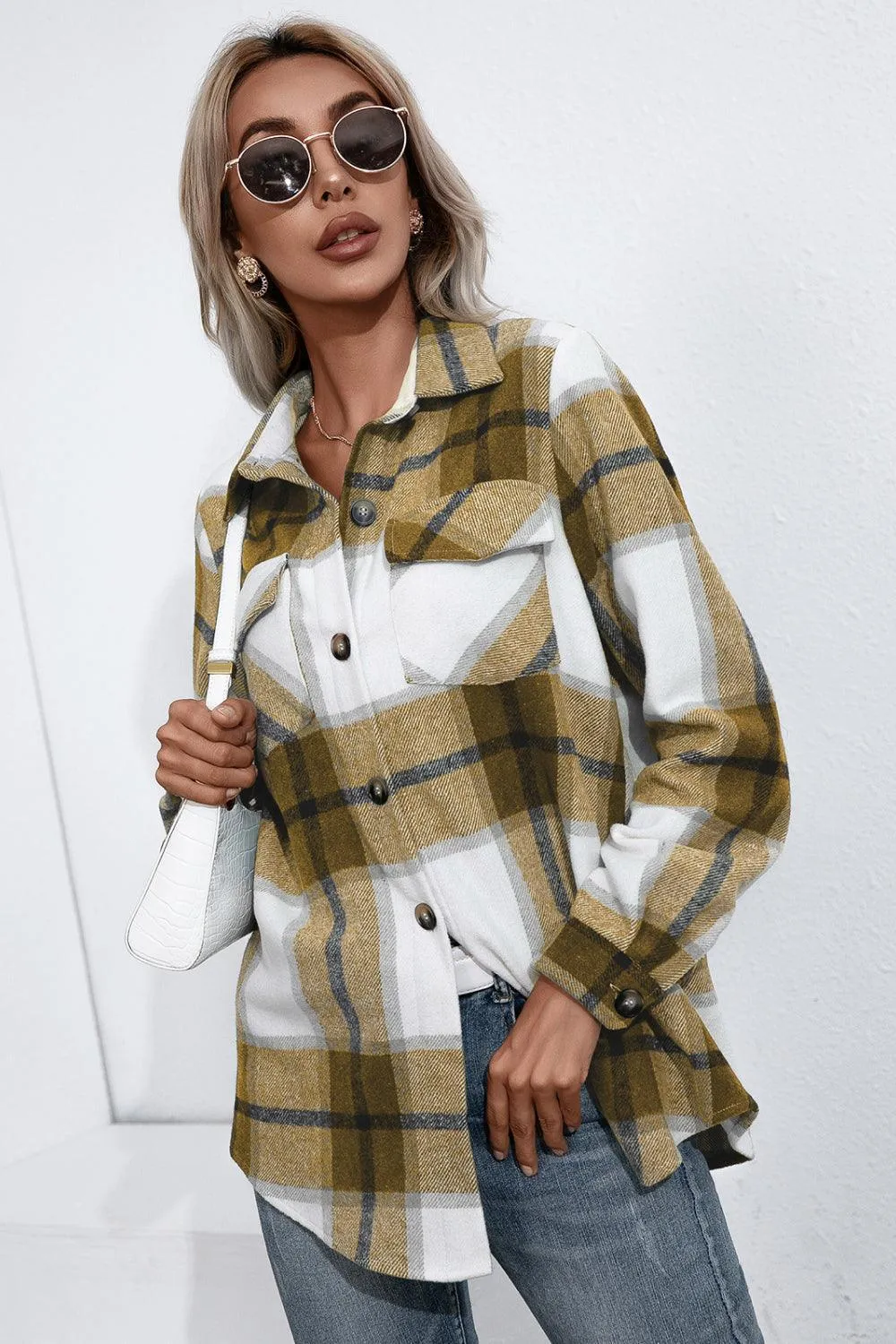 Lasting Trend Buttoned Plaid Flannel Shirt
