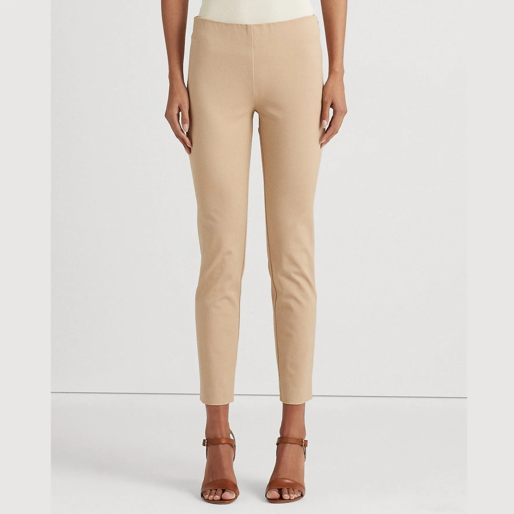 Lauren Ralph Lauren Keslina Stretch Twill Skinny Trouser Tan