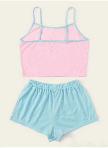 Letter Graphic Cami Pajama Set