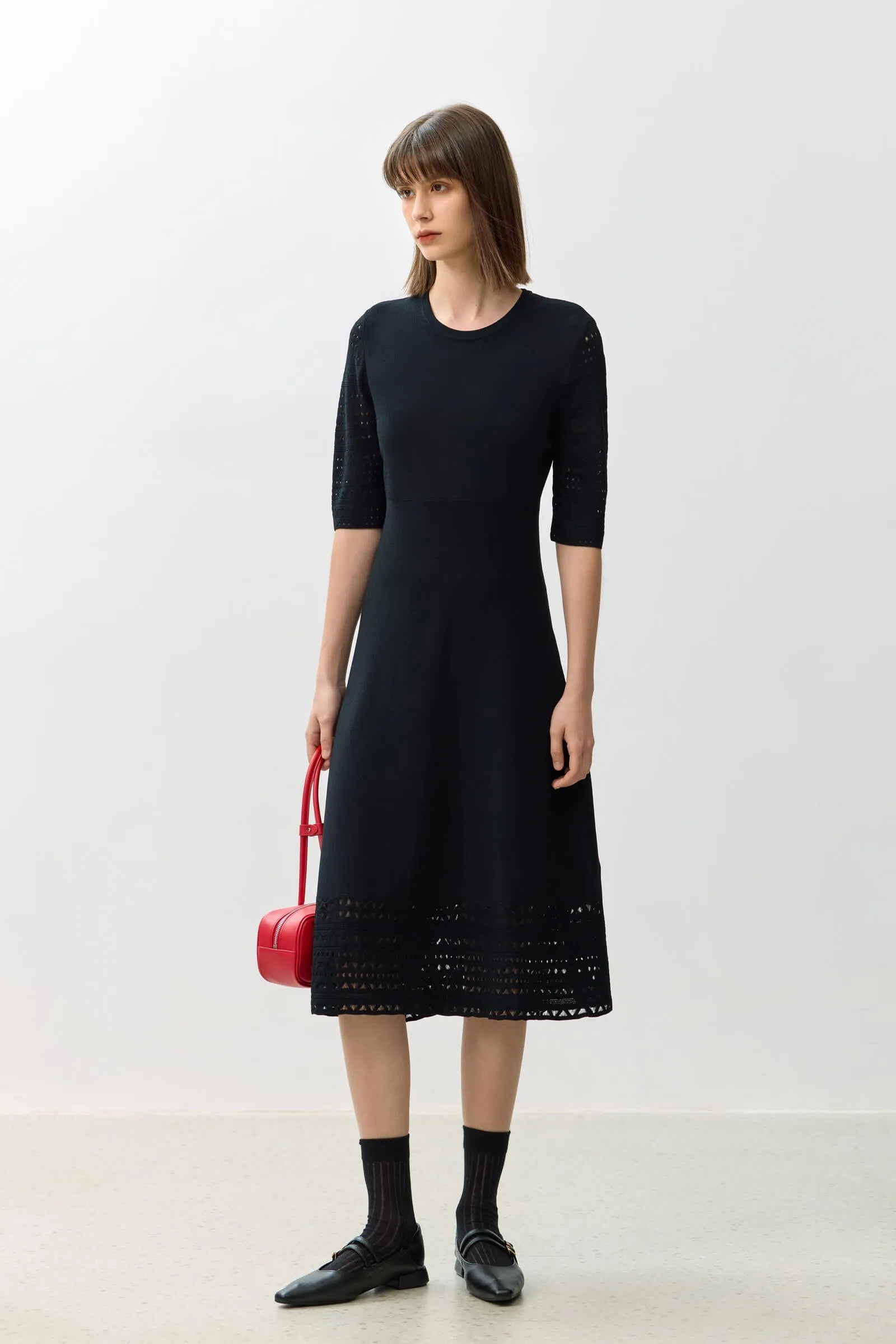 LILY Elegant Lace Black Dress