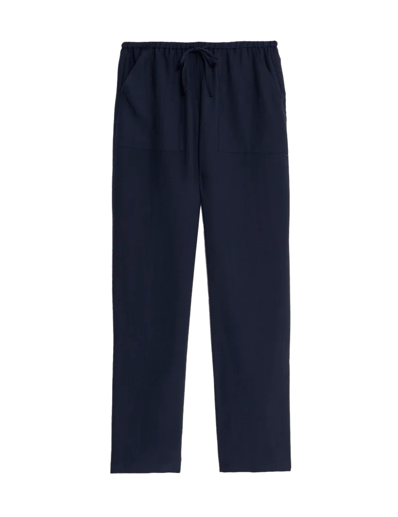 Lyocell Rich Straight Leg Trousers