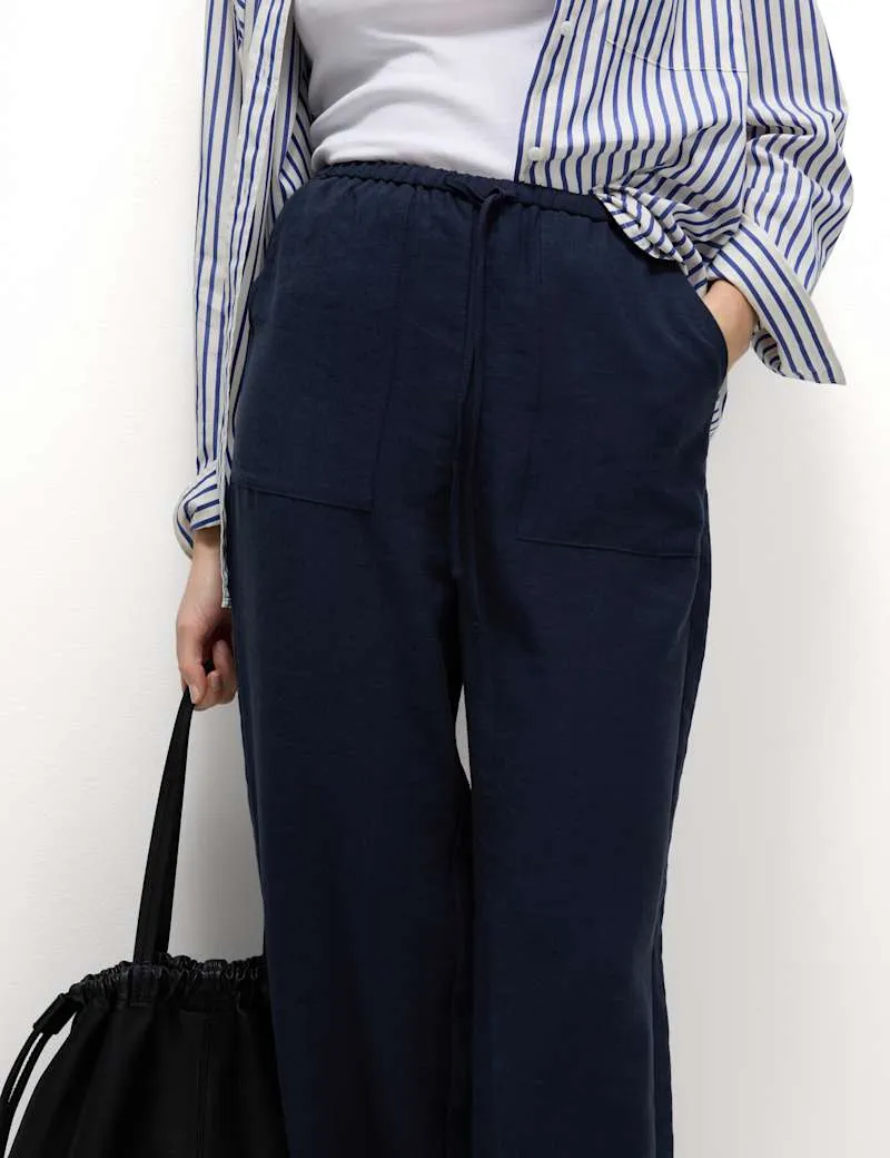 Lyocell Rich Straight Leg Trousers