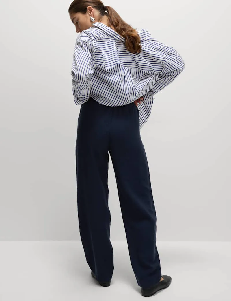 Lyocell Rich Straight Leg Trousers