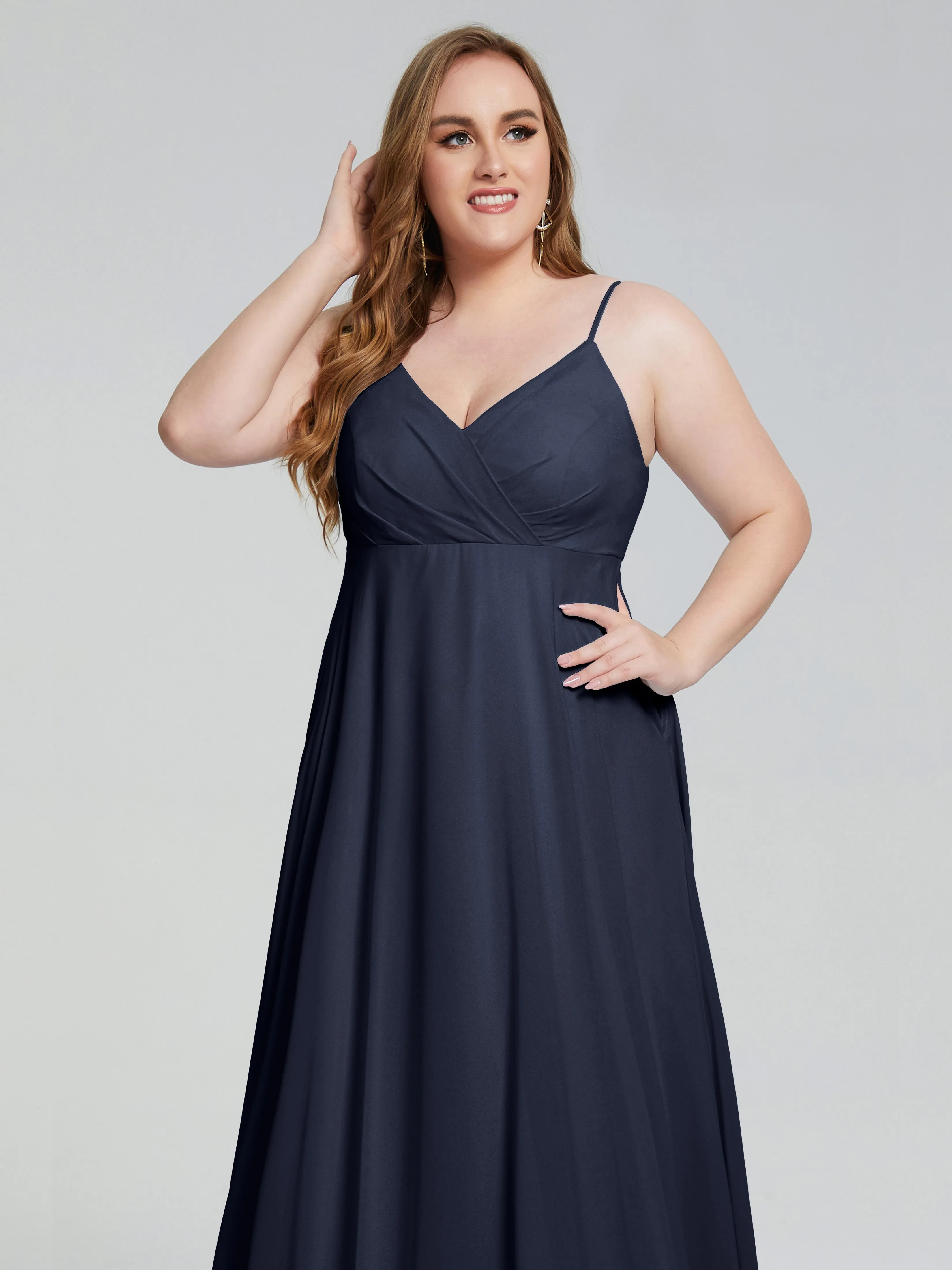 Mariah Elegant Sweep Train Plus Size Bridesmaid Dresses