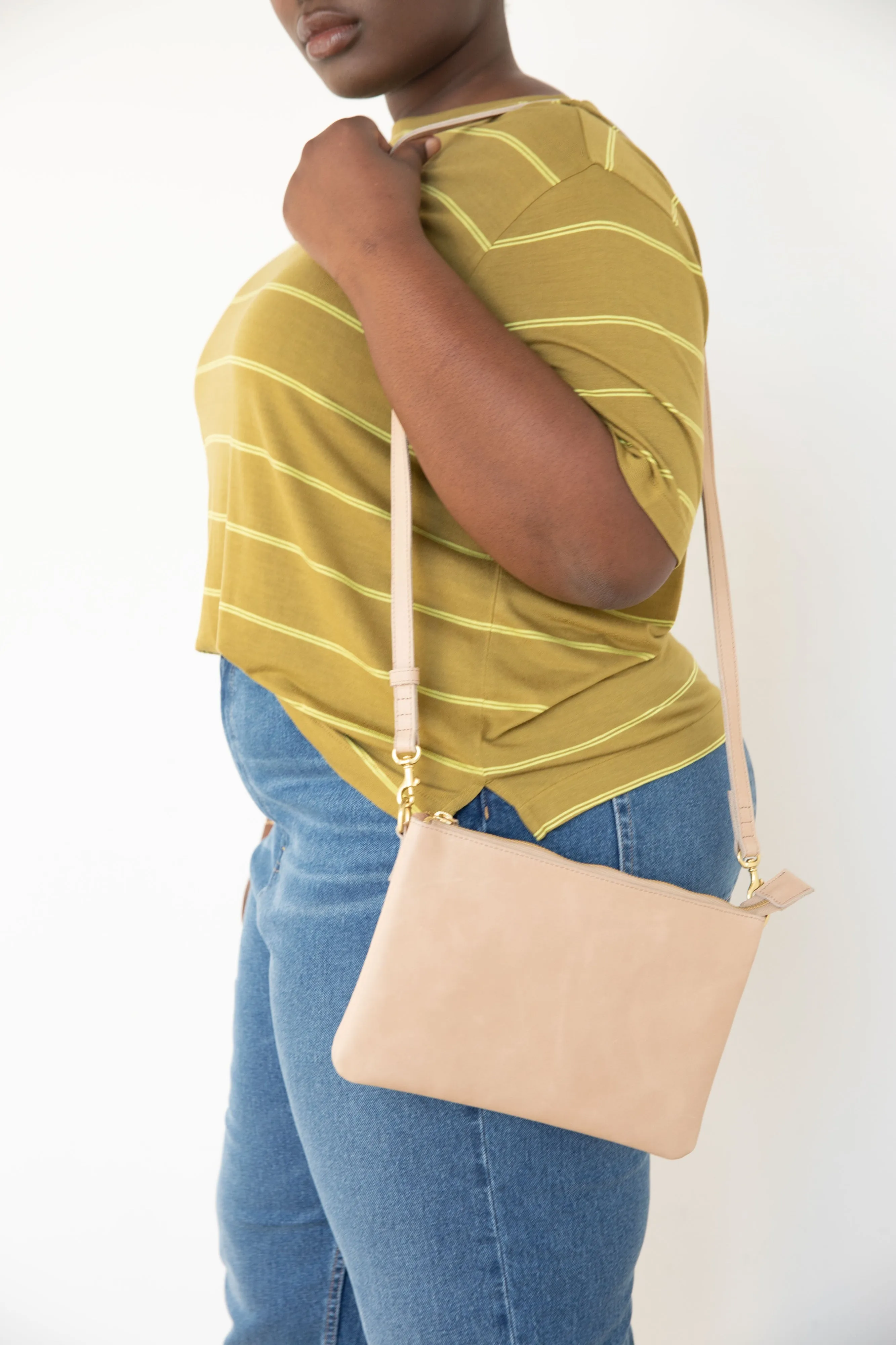 Martha Double Crossbody in Pebble