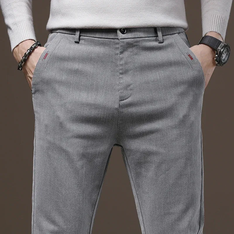 Matior™ | Classic Cotton Stretch Slim Fit Trousers
