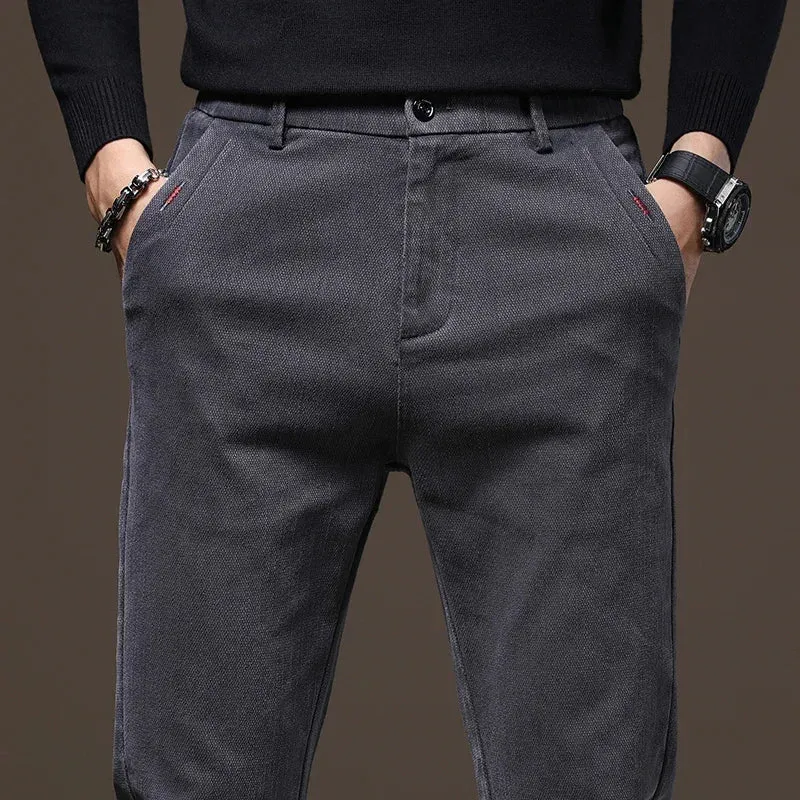 Matior™ | Classic Cotton Stretch Slim Fit Trousers